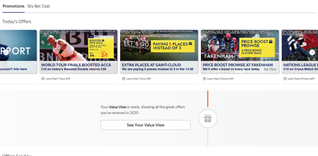 skybet promotions